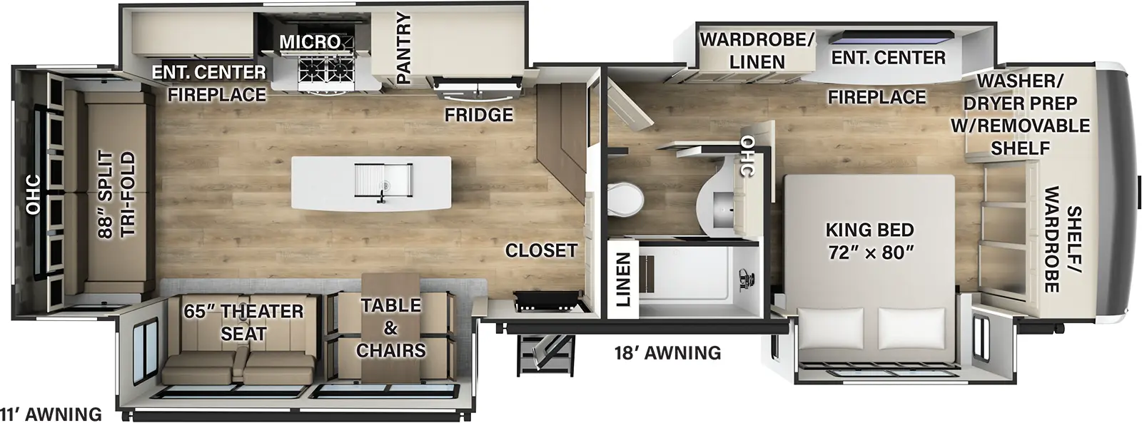 Columbus 380RL Floorplan